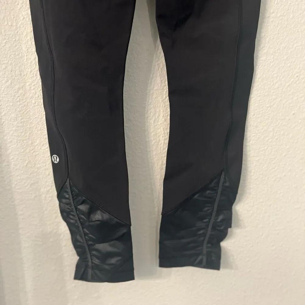 Lululemon Pace Queen Tight 7/8 Length Size 4 Black Reflective Full On Luxtreme - Picture 12 of 15
